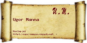 Ugor Manna névjegykártya
